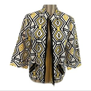 Vintage 80s jacket blazer zip pockets petite